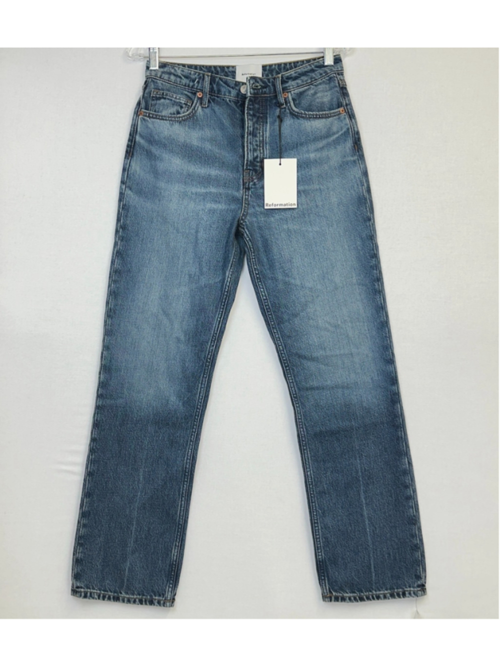 Reformation Cynthia High Rise Straight Jeans Bruce Women's Size 27 NWT